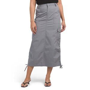 EMORY PARK Grey Cargo Maxi Skirt